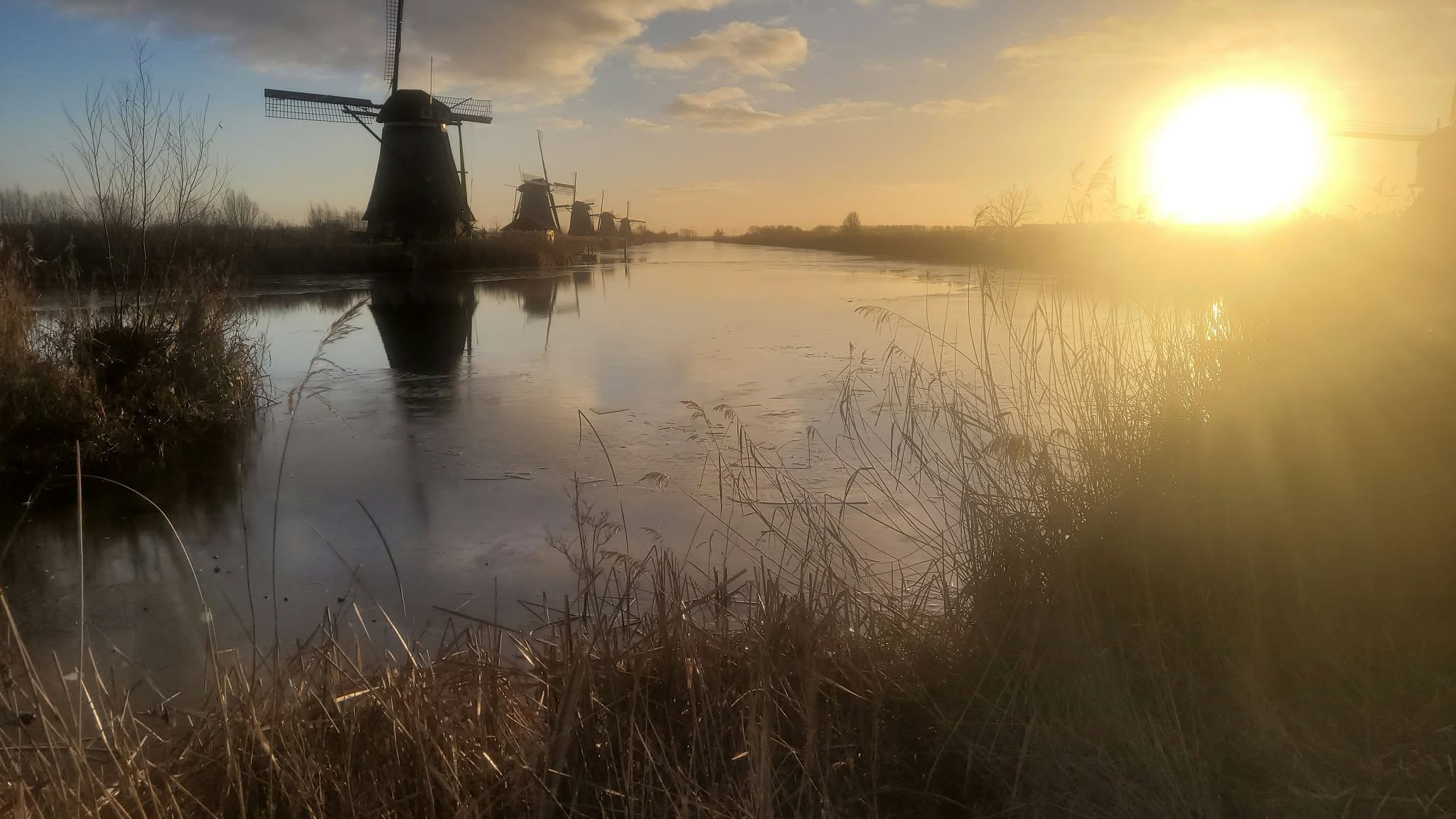 Een molen in Kinderdijk